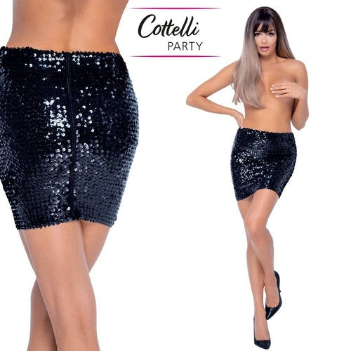 Black Sequin Mini Skirt – Slim Fit Sparkle, All-Season Chic